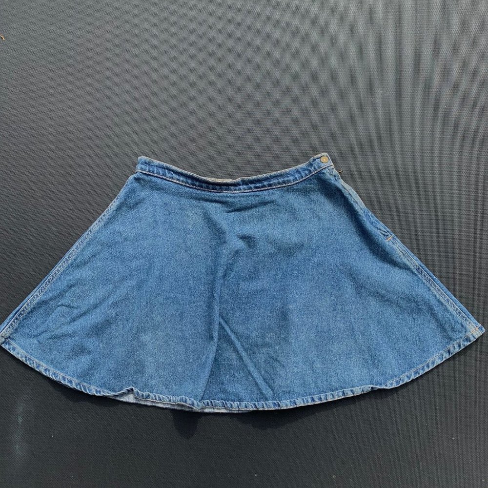 American Apparel Medium Wash Denim Skater Skirt